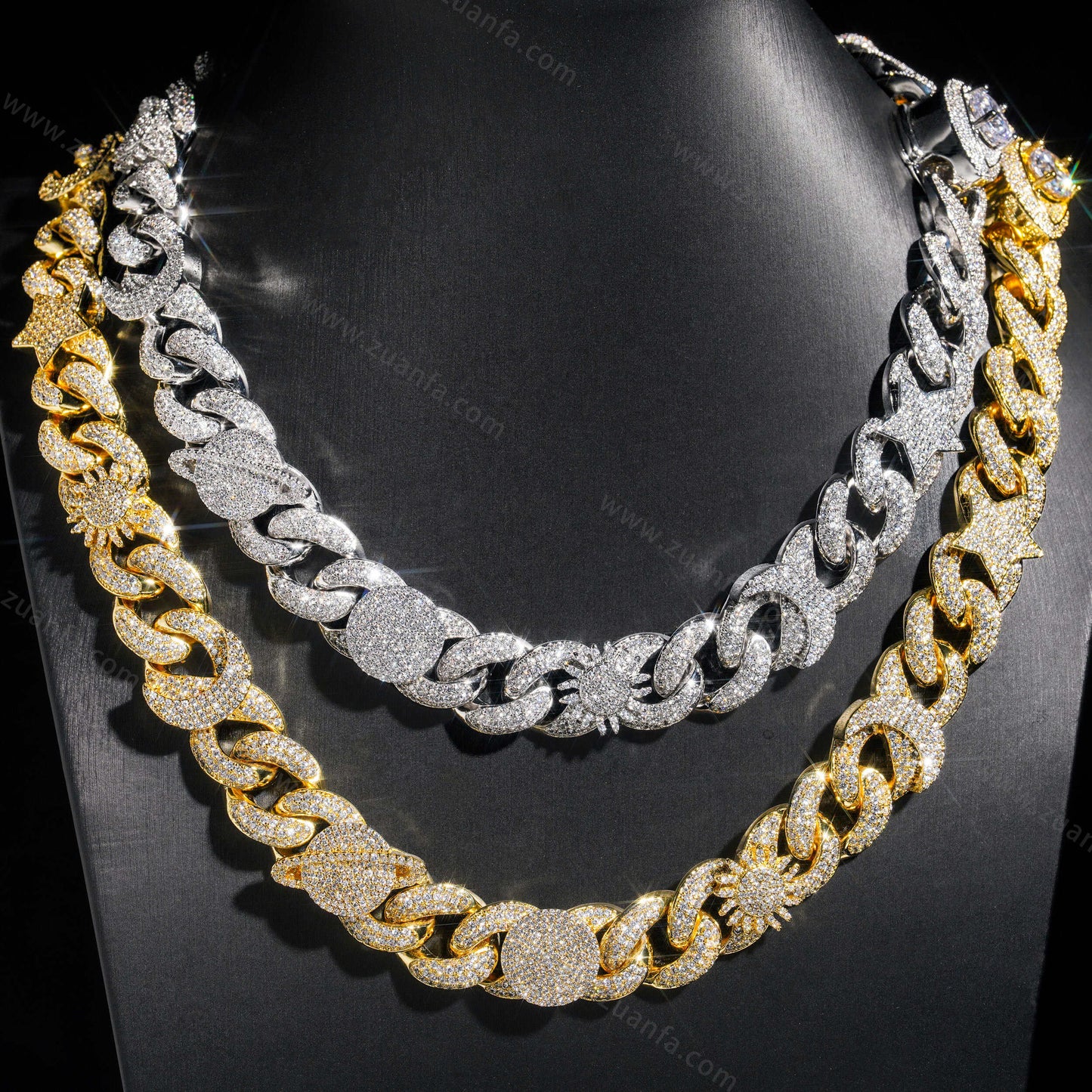 Fashion Hip Hop New Design 15MM Infinity Diamond Cuban Link Chain