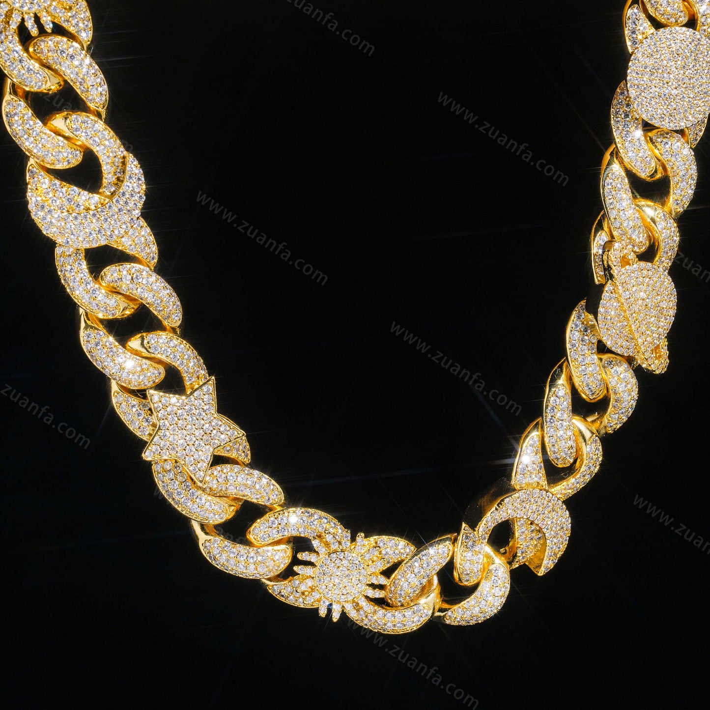 Fashion Hip Hop New Design 15MM Infinity Diamond Cuban Link Chain