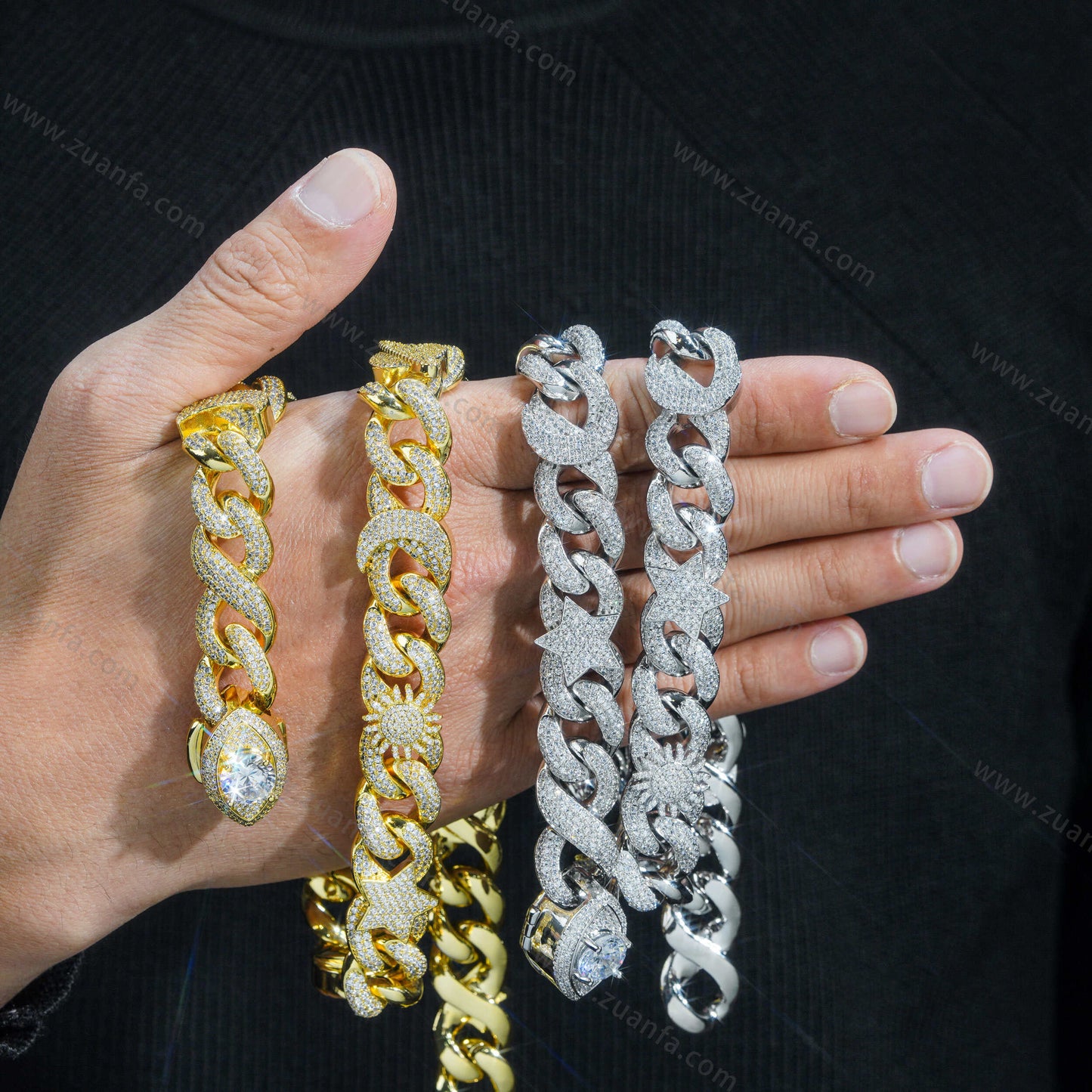 Fashion Hip Hop New Design 15MM Infinity Diamond Cuban Link Chain