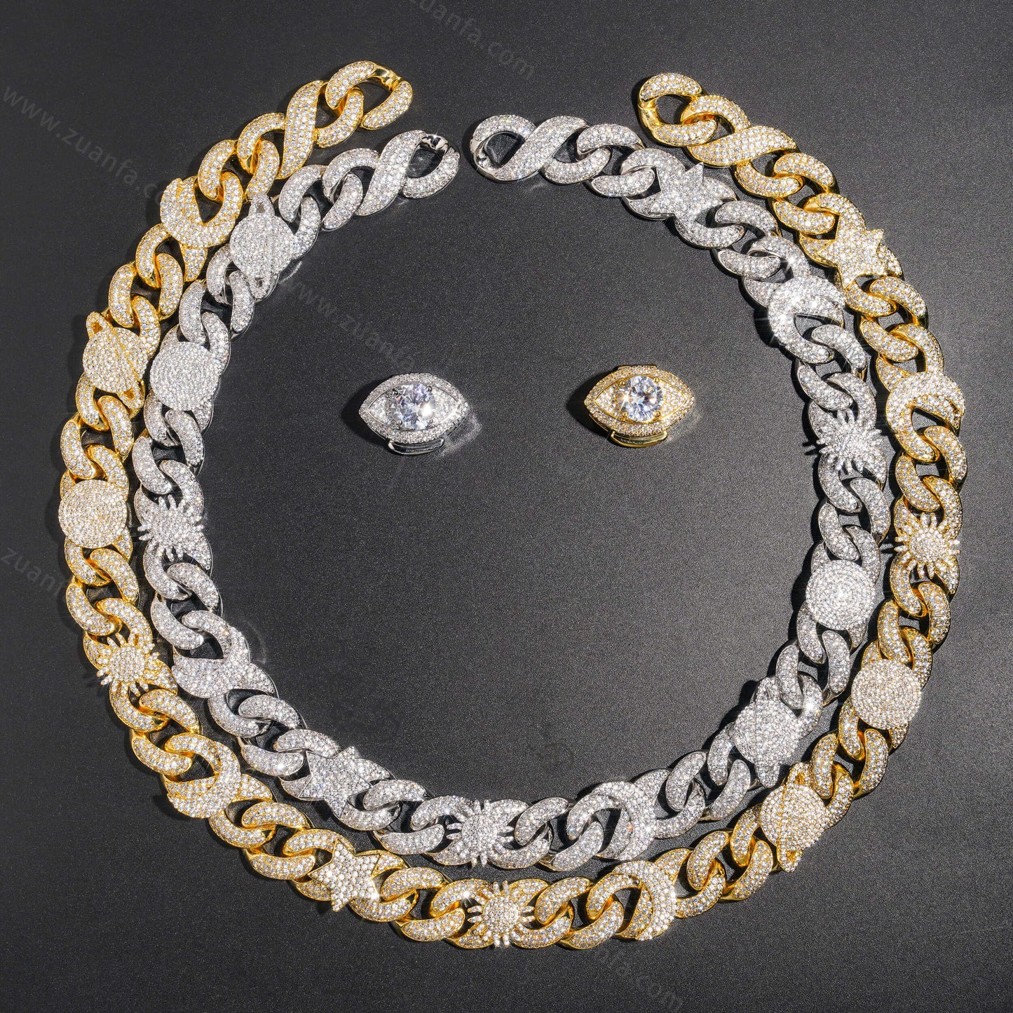Fashion Hip Hop New Design 15MM Infinity Diamond Cuban Link Chain