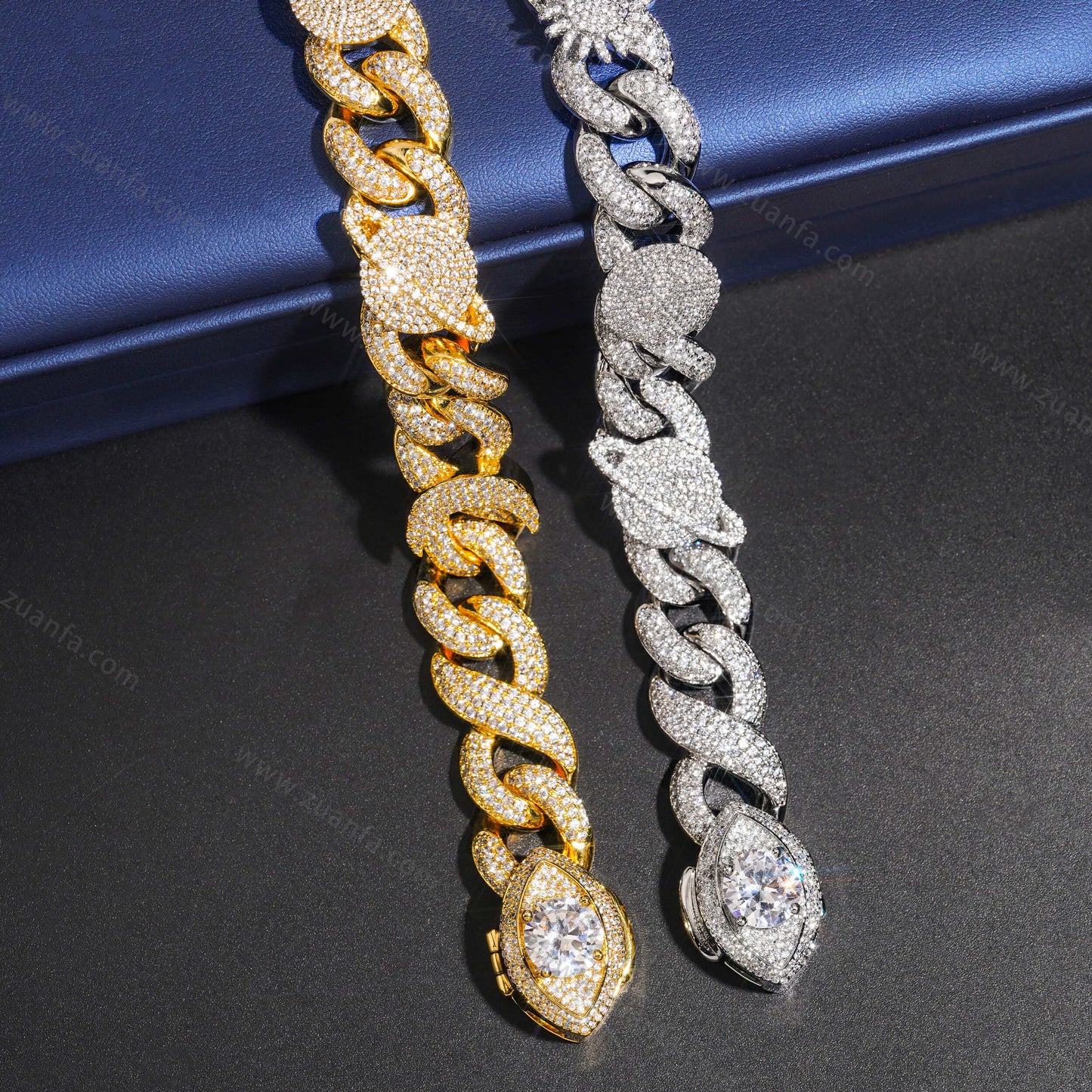 Fashion Hip Hop New Design 15MM Infinity Diamond Cuban Link Chain