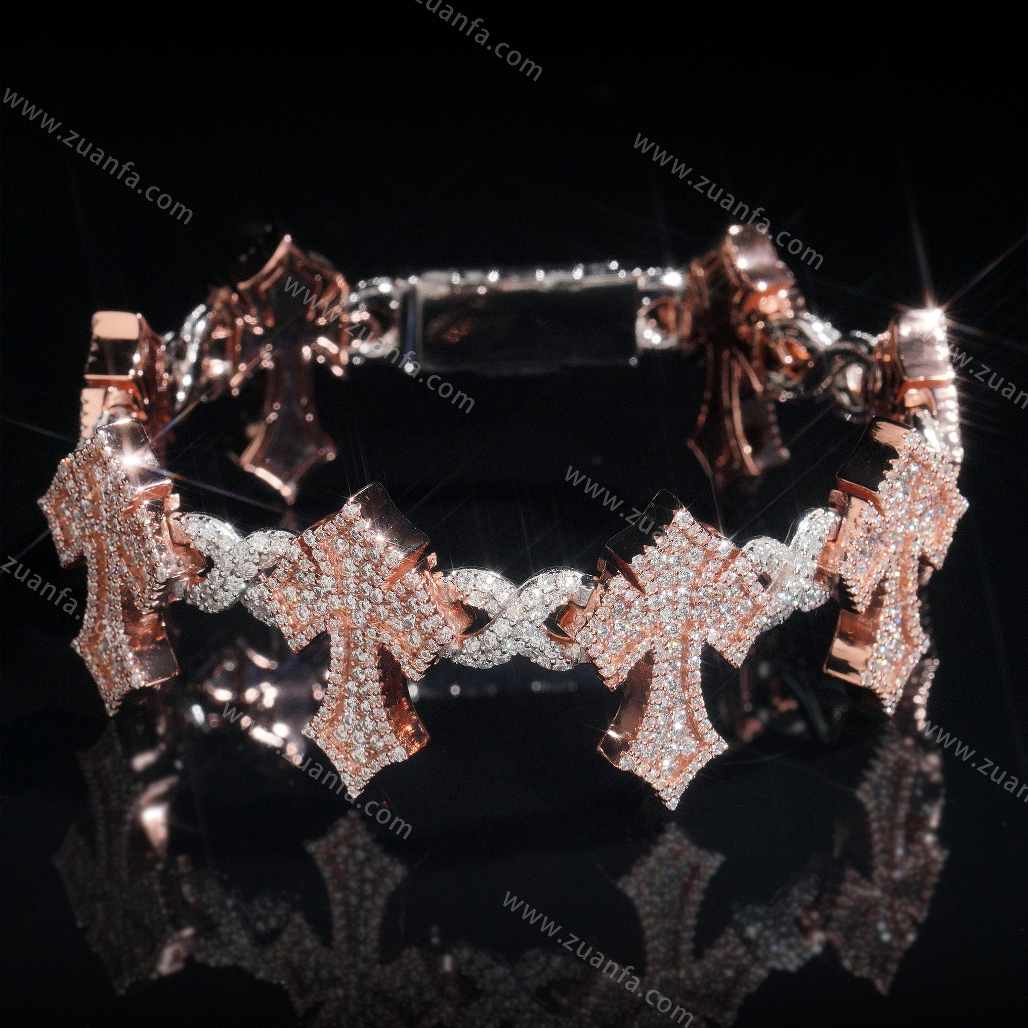 2色展開♪ RAREROMANCE Cross Cuban Bracelet MULTI CROSS CUBAN CHAIN – RARE-ROMANCE