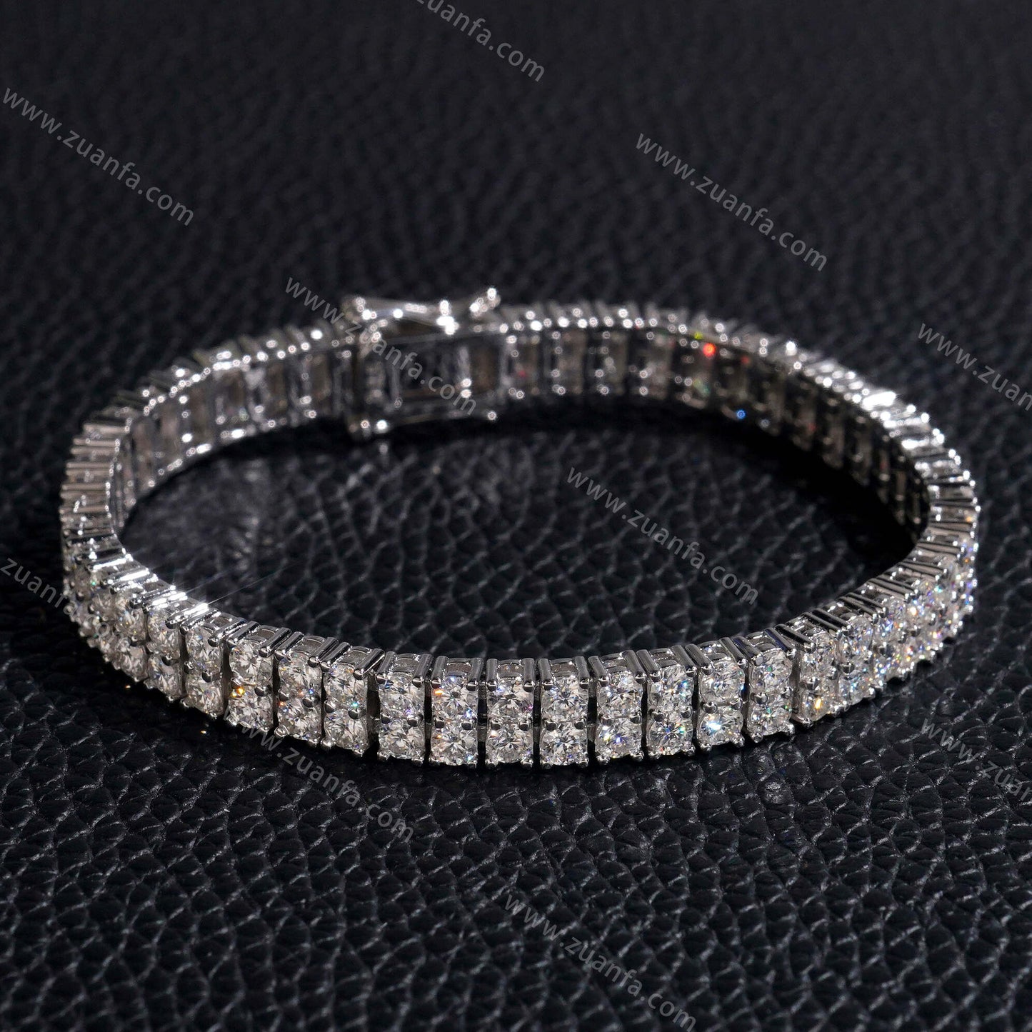 Two Row 6MM Width Moissanite Tennis Bracelet