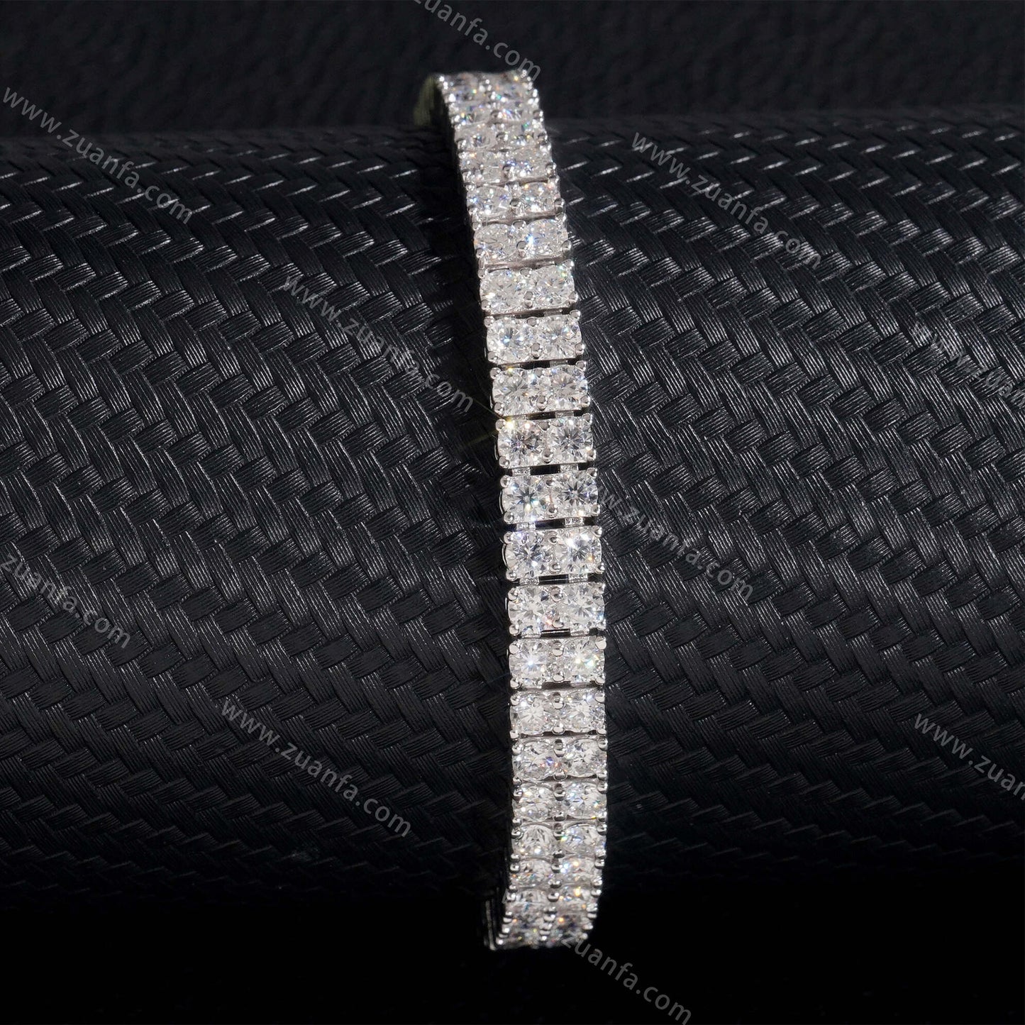 Two Row 6MM Width Moissanite Tennis Bracelet