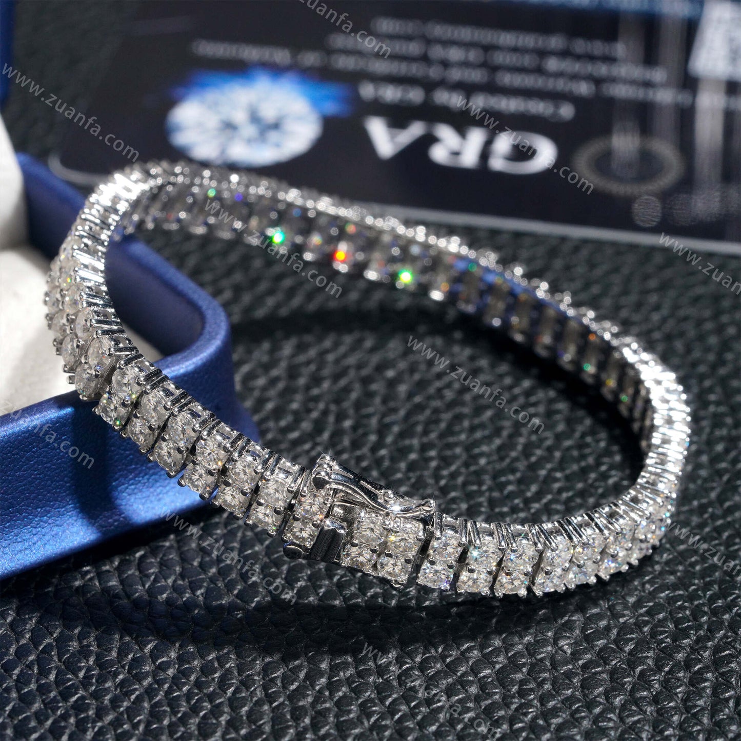 Two Row 6MM Width Moissanite Tennis Bracelet