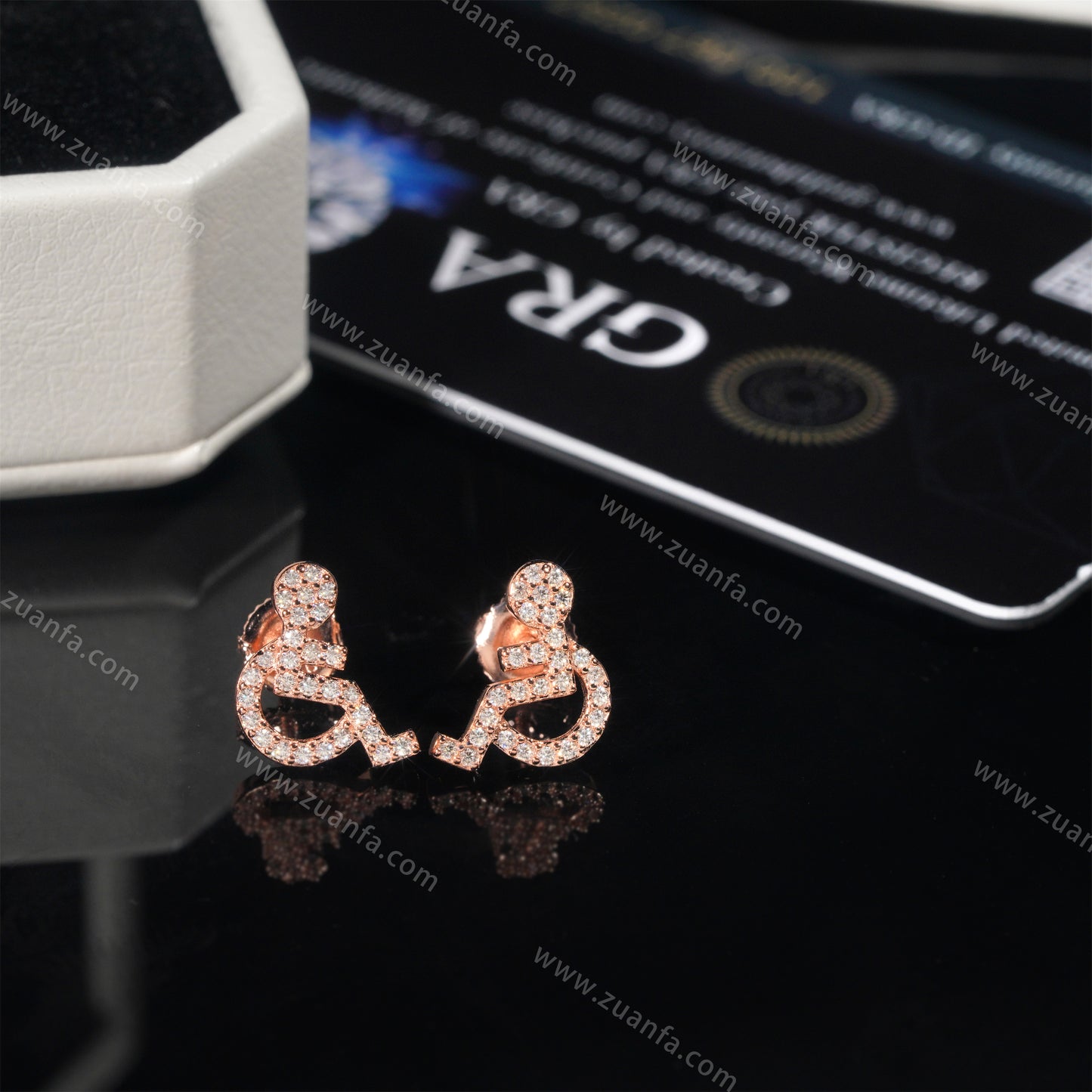 Iced Out Moissanite Wheelchair Earring