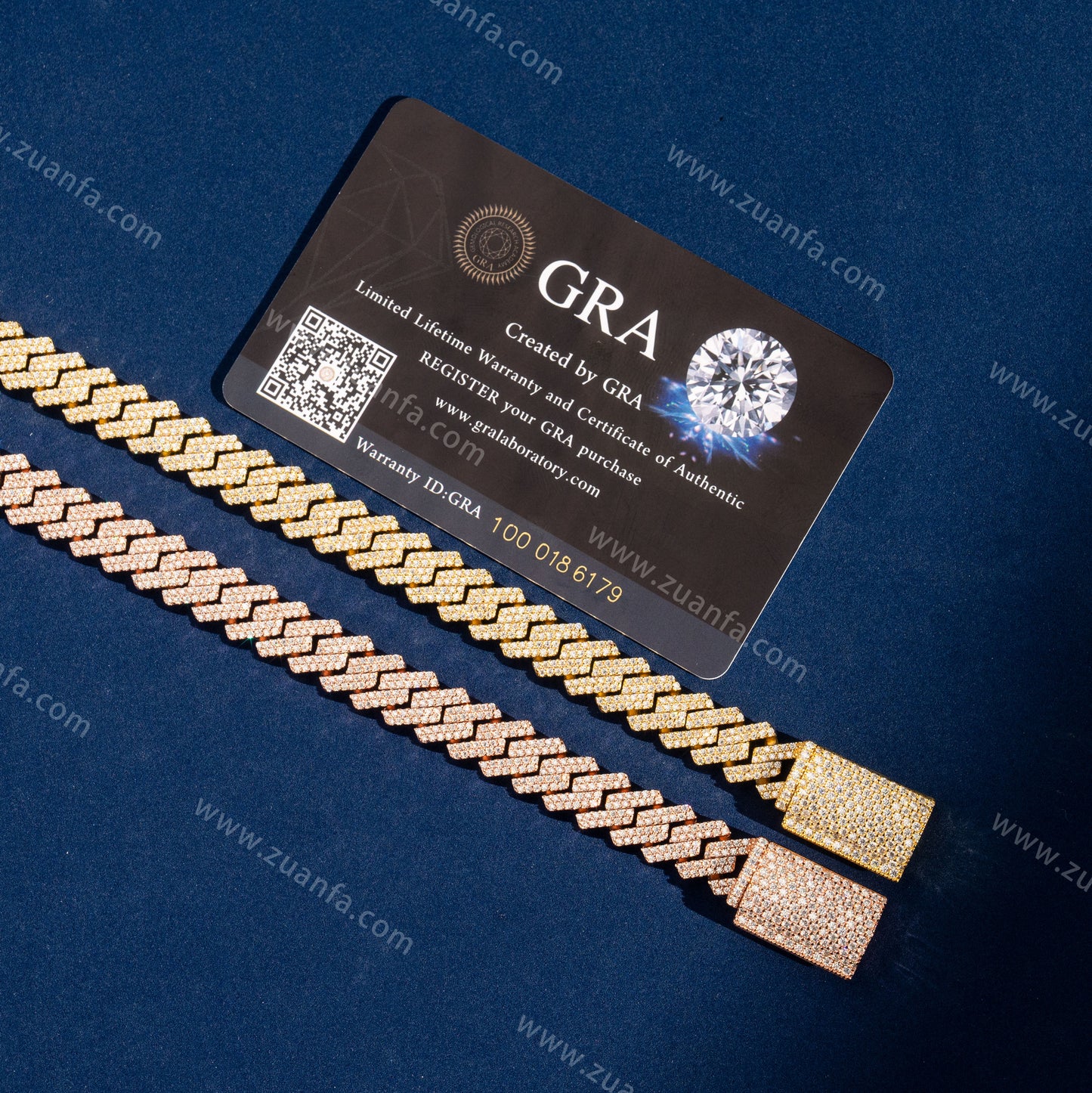 Straight Two Row 8mm Moissanite Cuban Link Chain