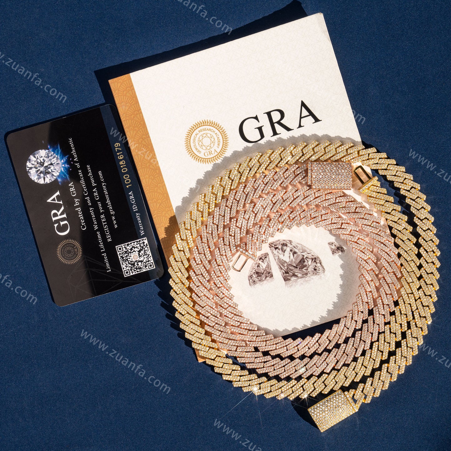 Straight Two Row 8mm Moissanite Cuban Link Chain