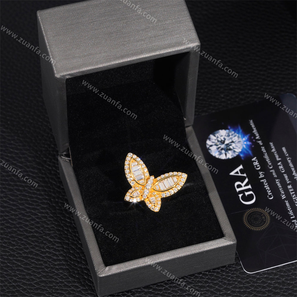 Butterfly Moissanite Women Ring
