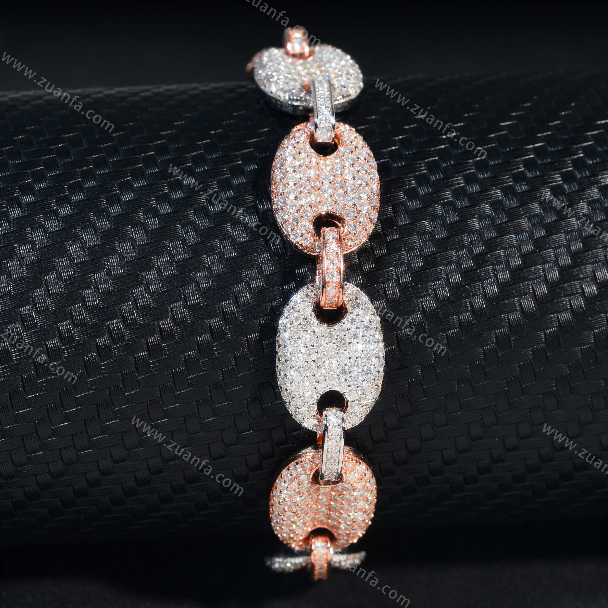Pig Nose Design 13mm Moissanite Cuban Link Bracelet – Zuanfa Jewelry