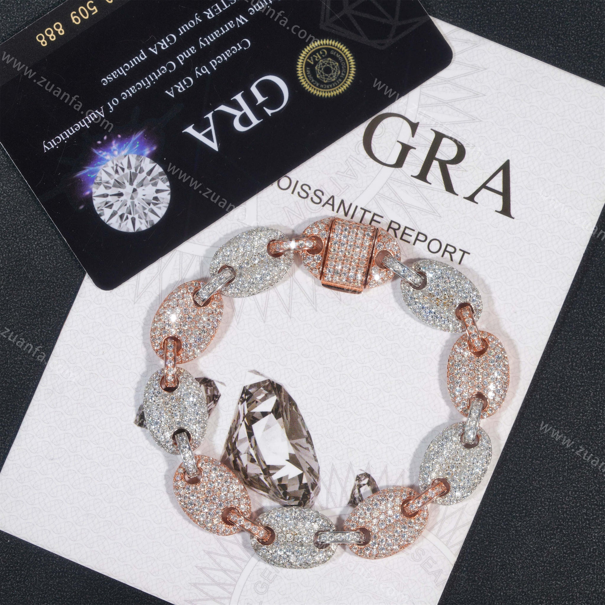 Pig Nose Design 13mm Moissanite Cuban Link Bracelet – Zuanfa Jewelry