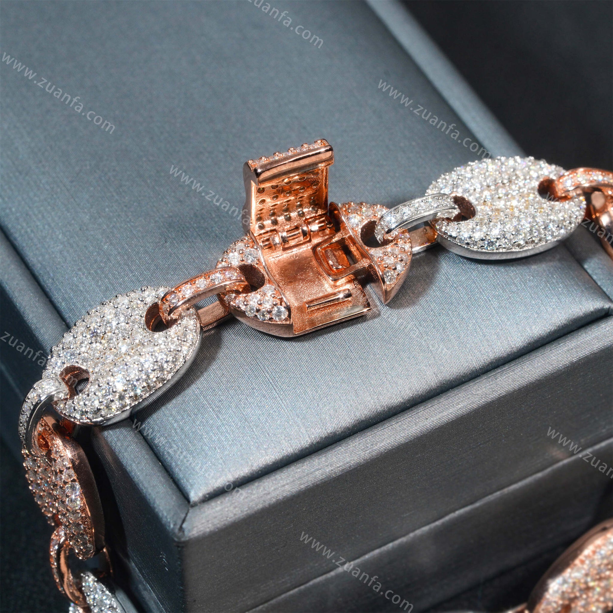 Pig Nose Design 13mm Moissanite Cuban Link Bracelet – Zuanfa Jewelry