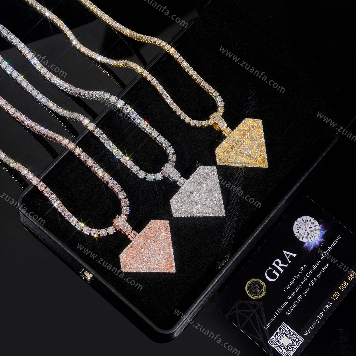 Diamond Sign Moissanite Pendant