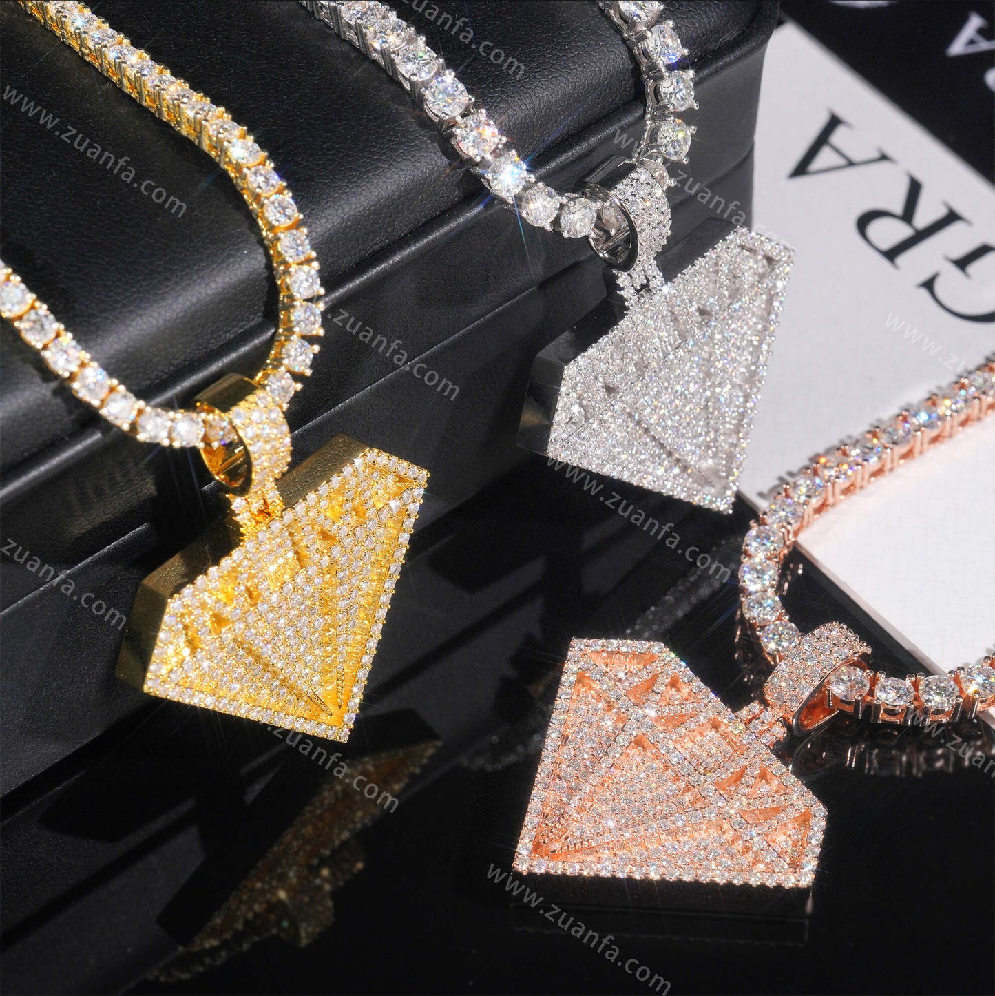 Diamond Sign Moissanite Pendant
