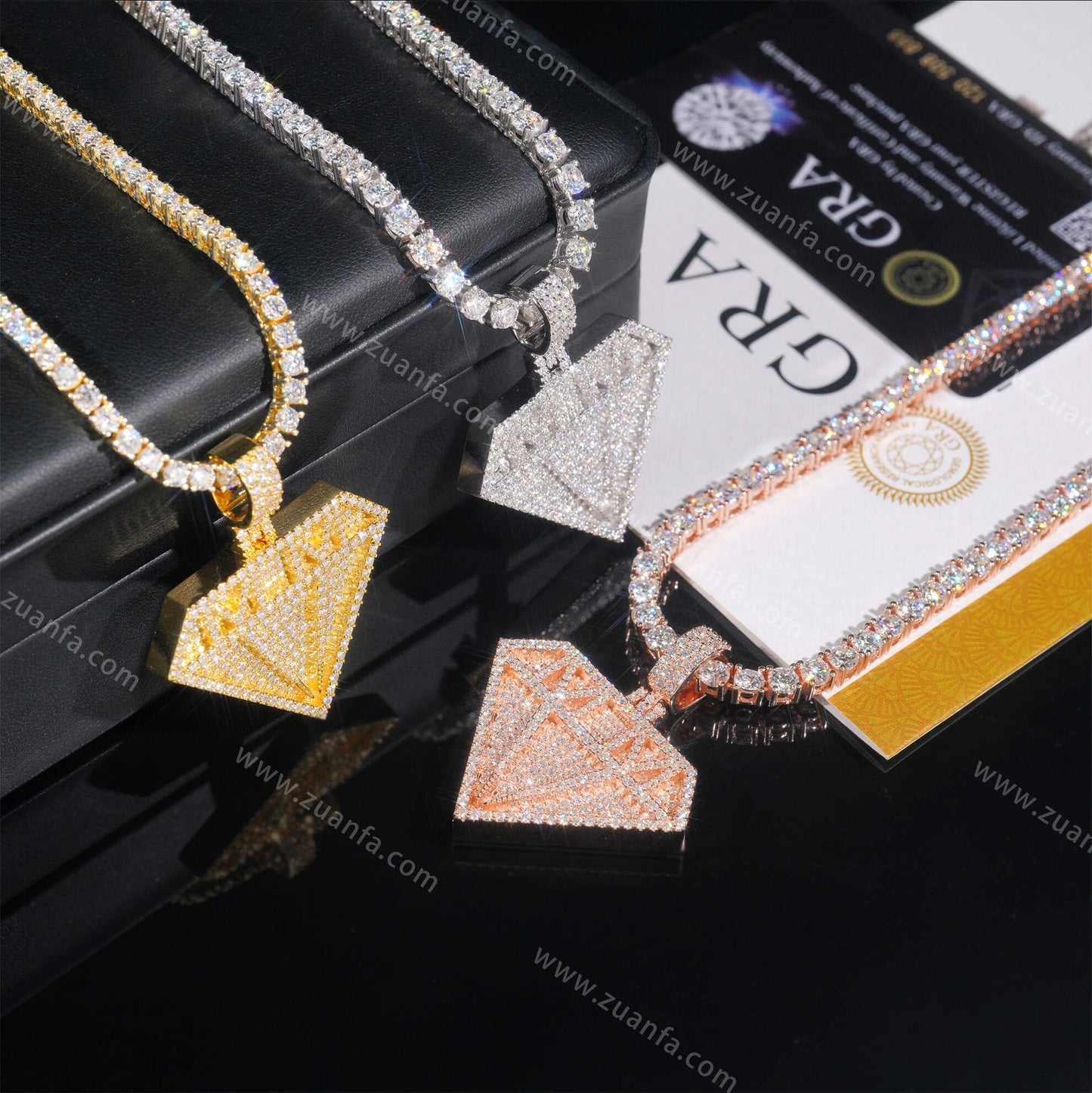Diamond Sign Moissanite Pendant