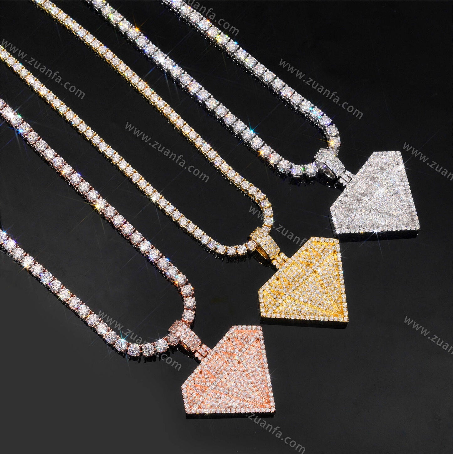 Diamond Sign Moissanite Pendant