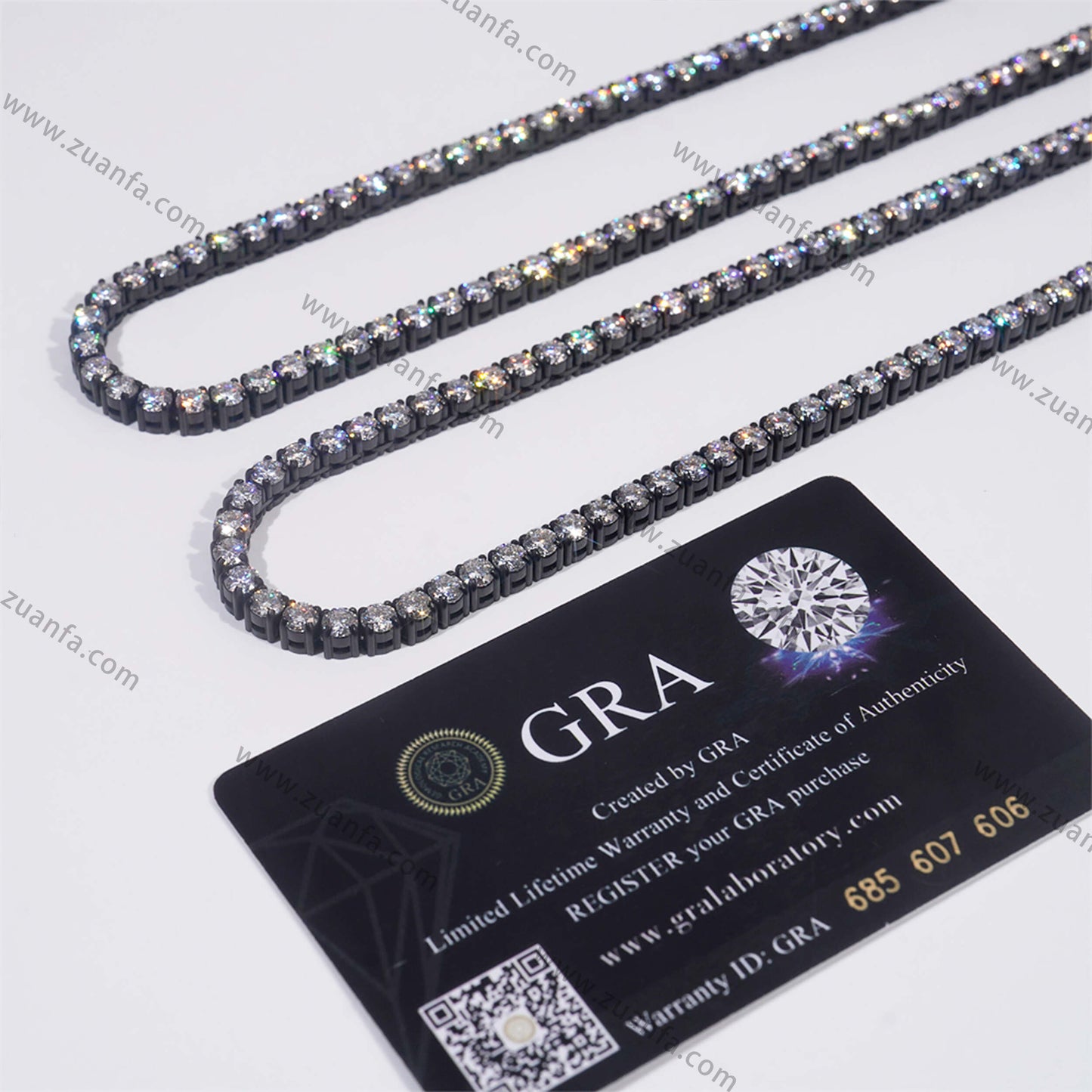 316L Stainless Steel 4mm Moissanite Tennis Chain